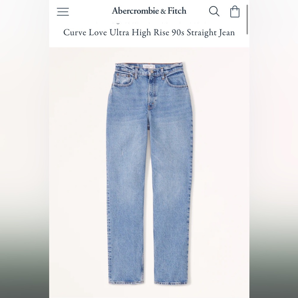 Abercrombie Curve Love Ultra High Rise 90s Straight Jean